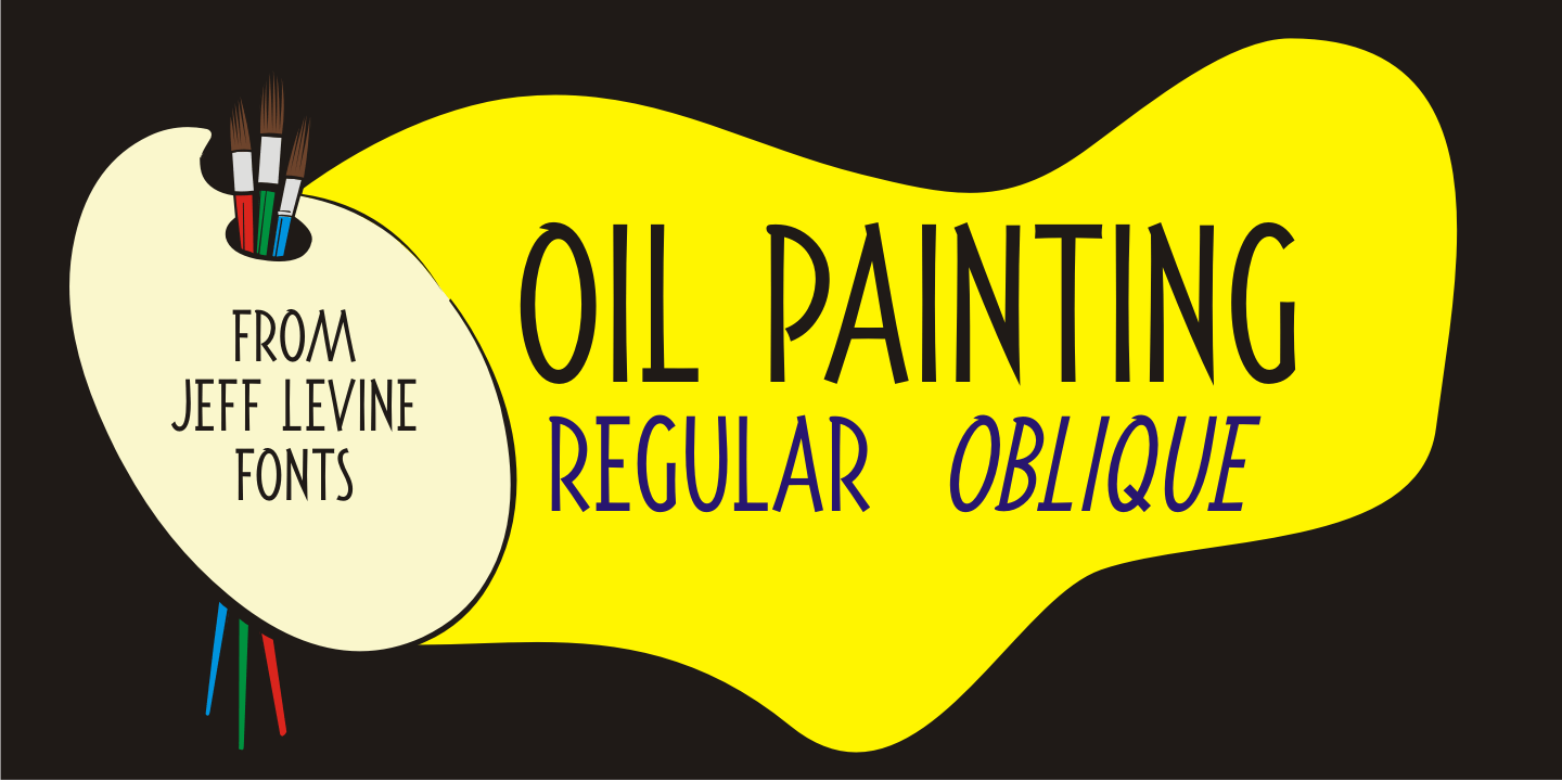 Oil Painting Font Poster #1