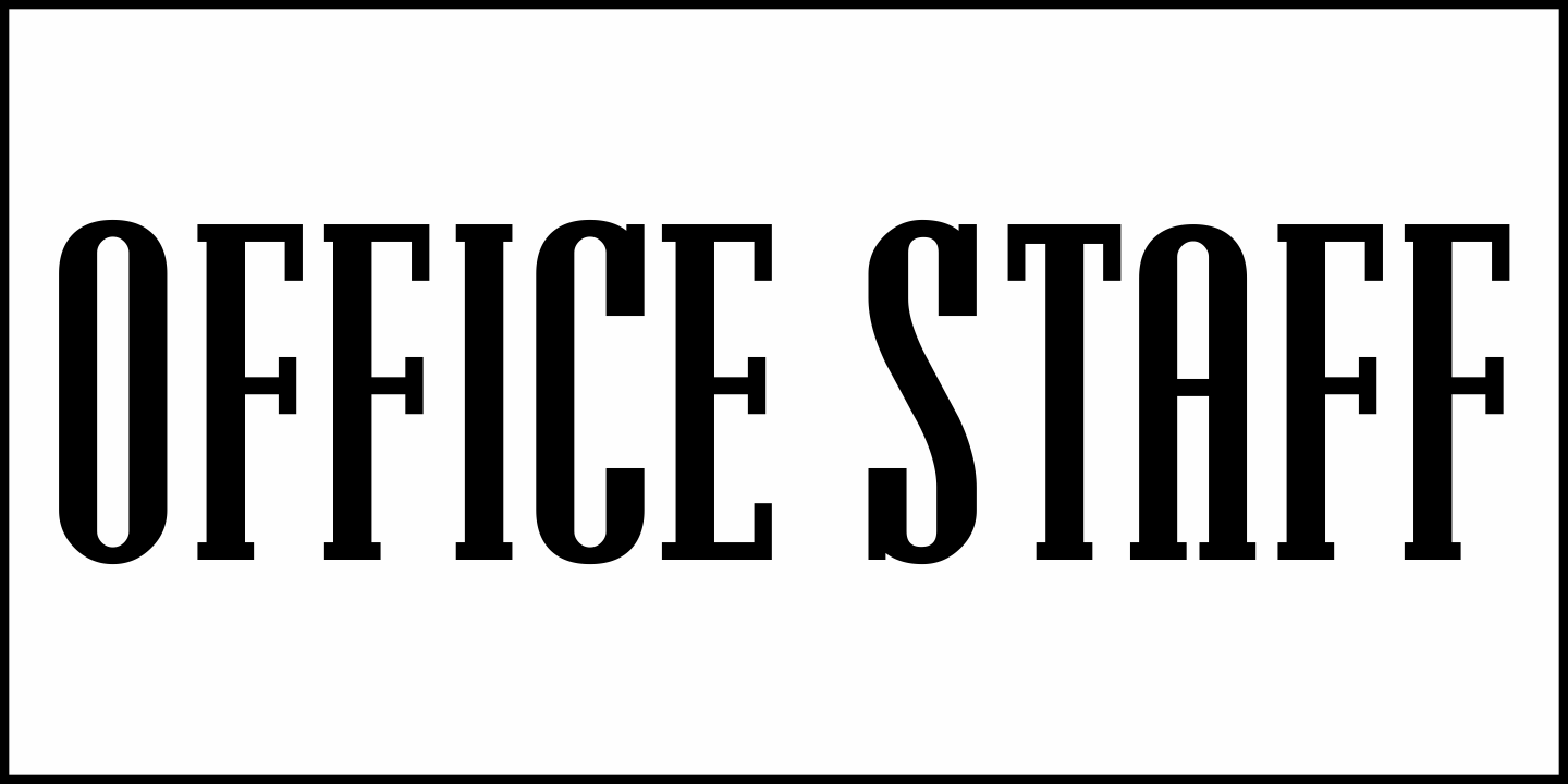 Office Staff Font Poster #1