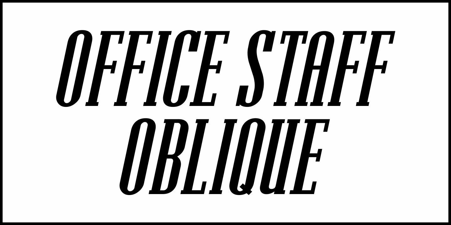 Office Staff Font Poster #1