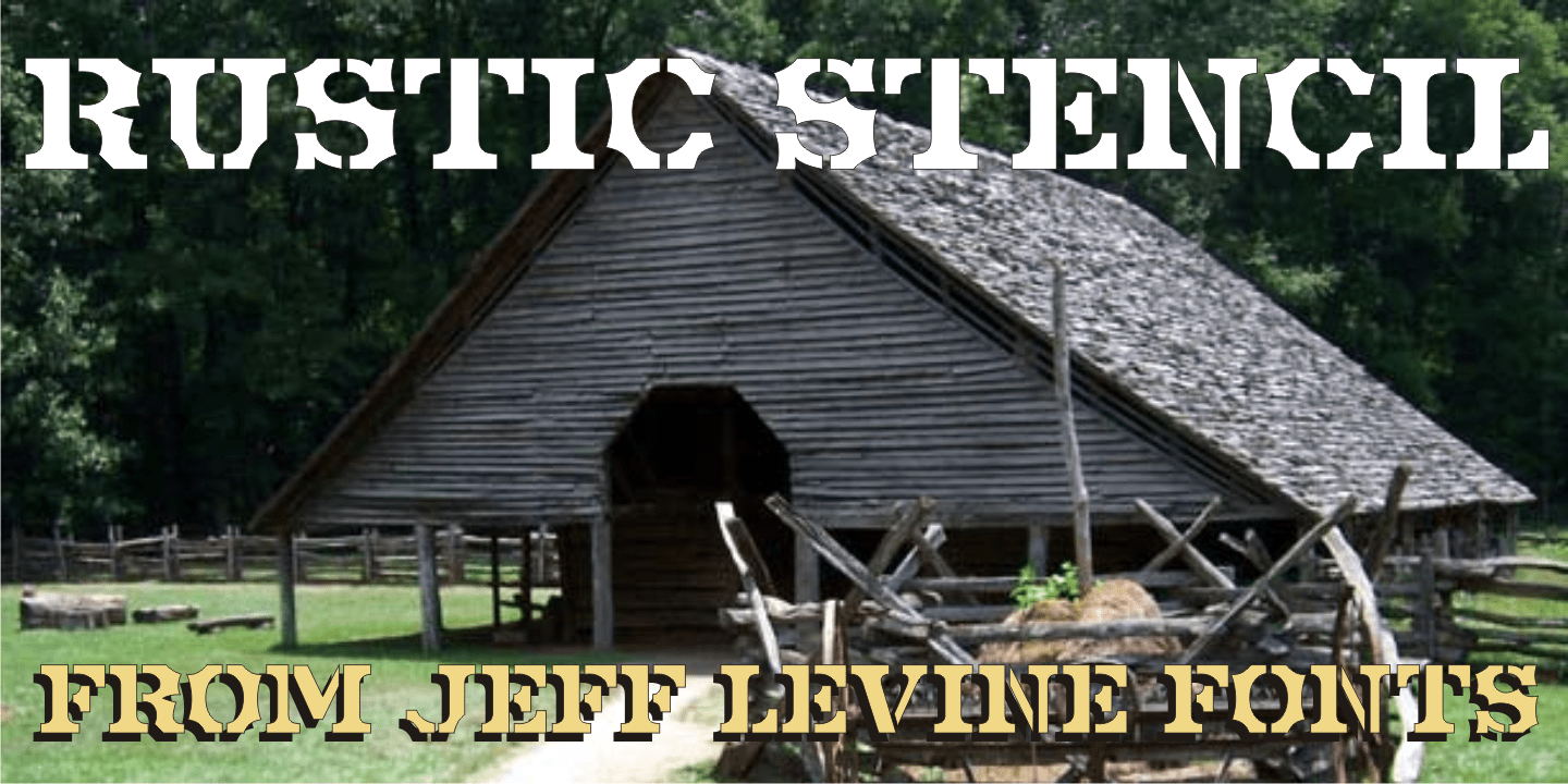 Rustic Stencil Font Family Poster
