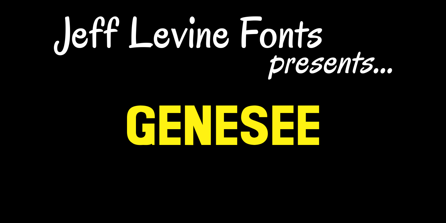 Genesee Font Family Poster