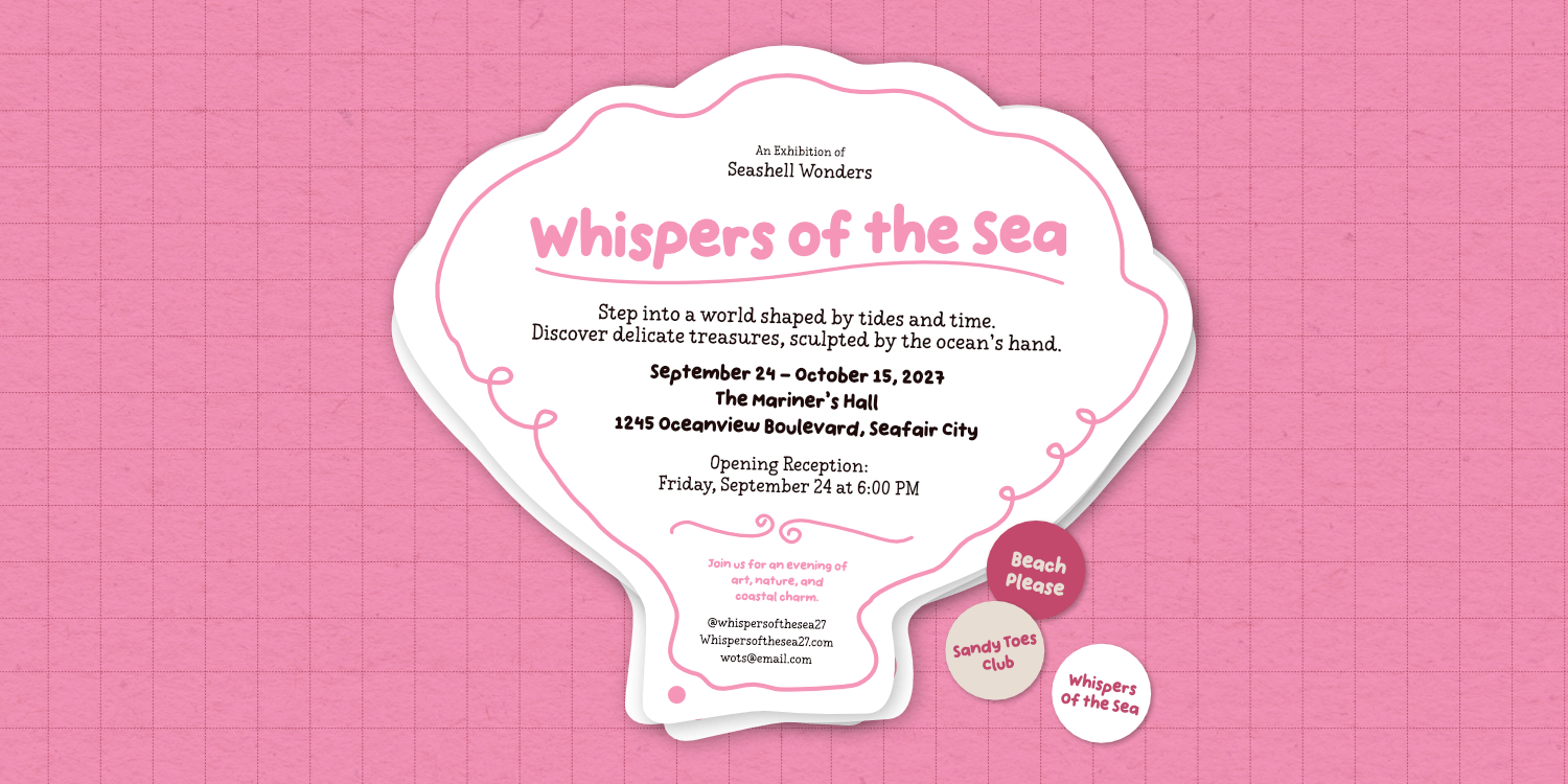 Handpicked Seashells Font Poster #1