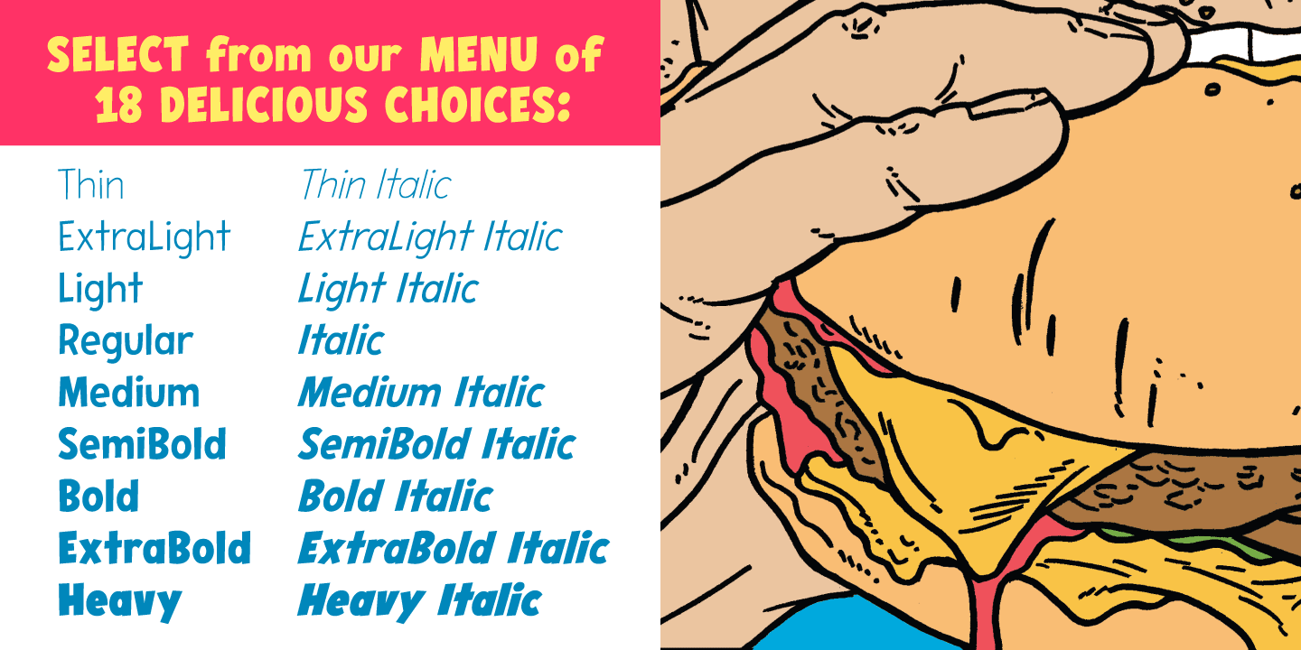 Hero Sandwich Pro Font Poster #1