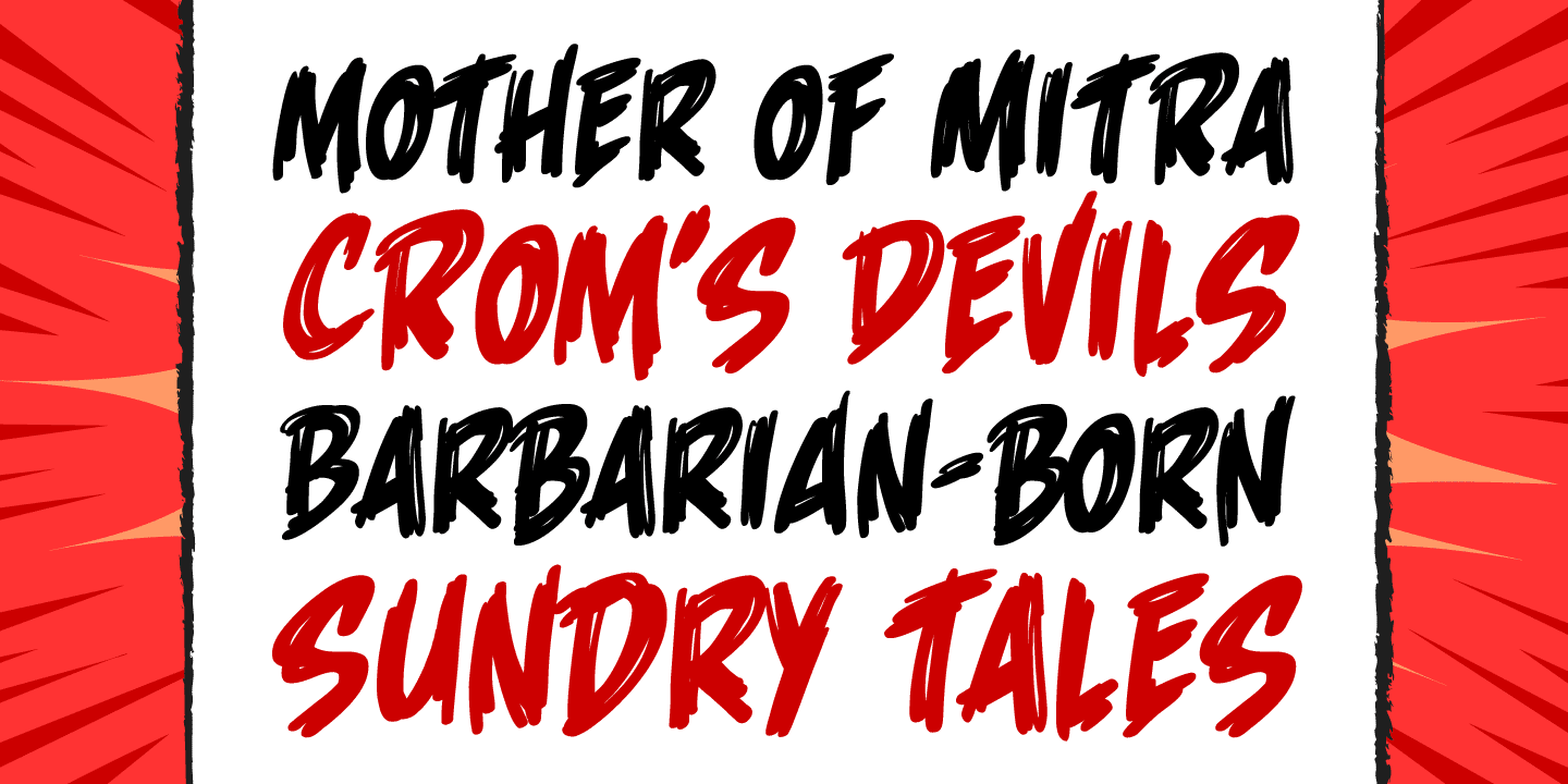 Savage Sword Font Poster #1