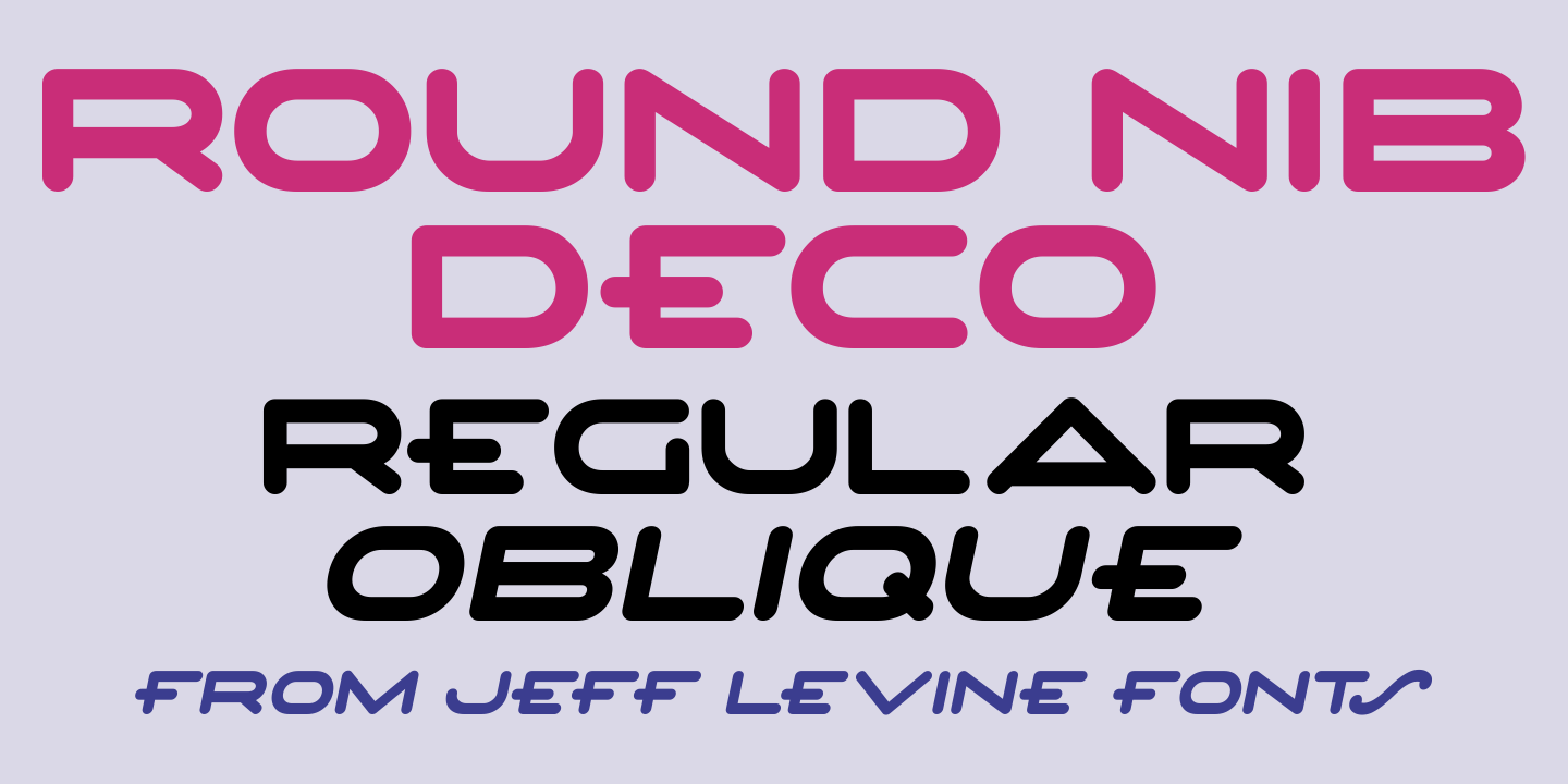 Round Nib Deco Font Family Poster