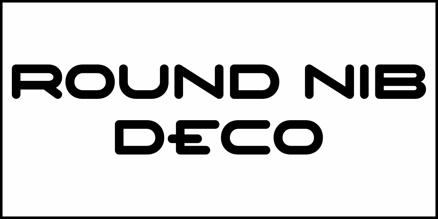 Round Nib Deco Font Poster #1
