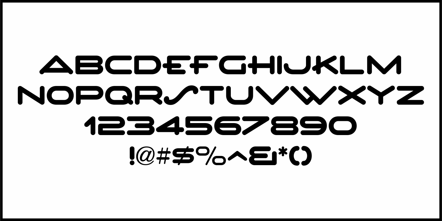 Round Nib Deco Font Poster #1