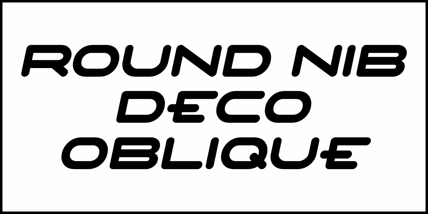 Round Nib Deco Font Poster #1