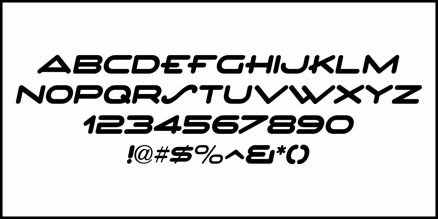 Round Nib Deco Font Poster #1