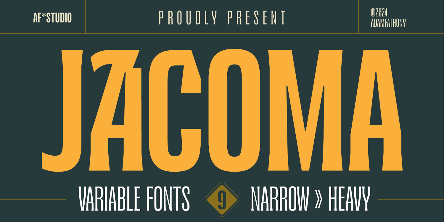 Jacoma Font Family Poster