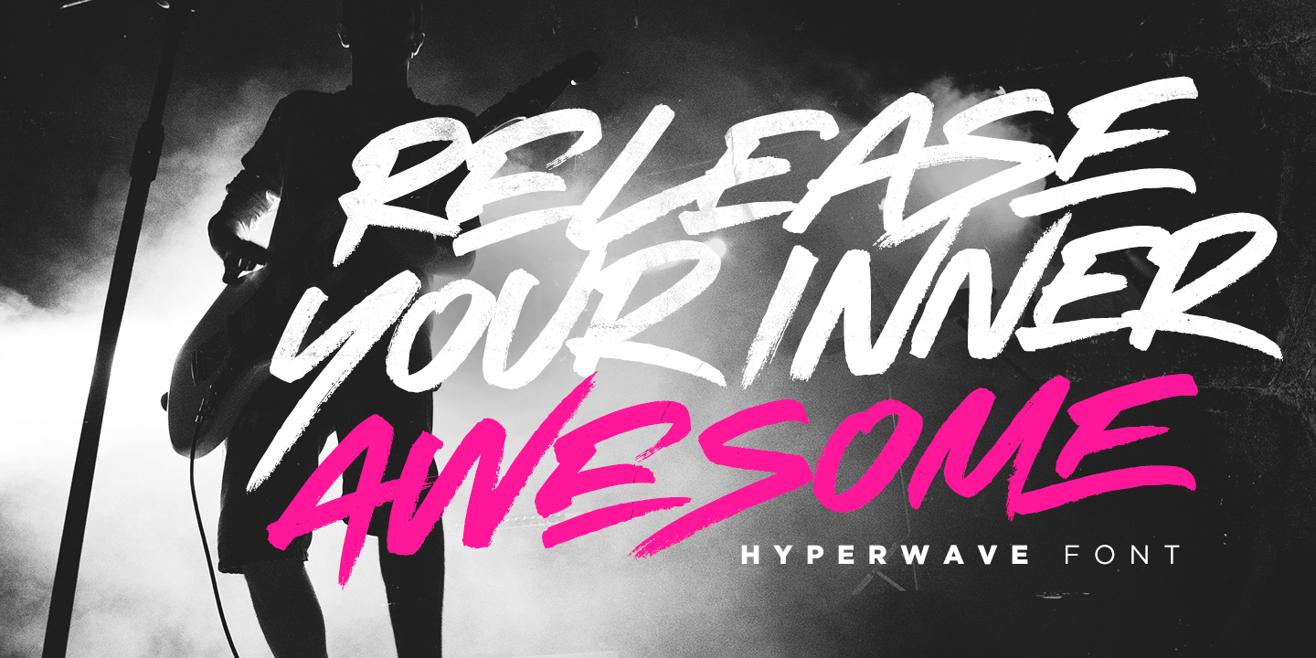 Hyperwave Font Poster #1