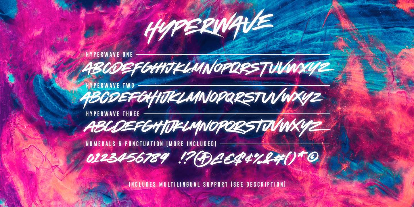 Hyperwave Font Poster #1