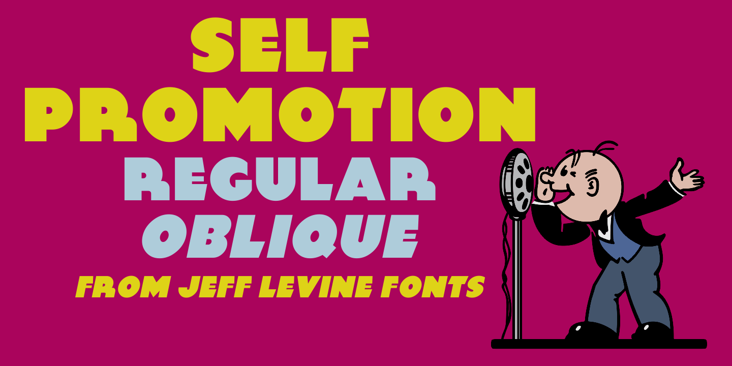 Self Promotion Font Family Poster