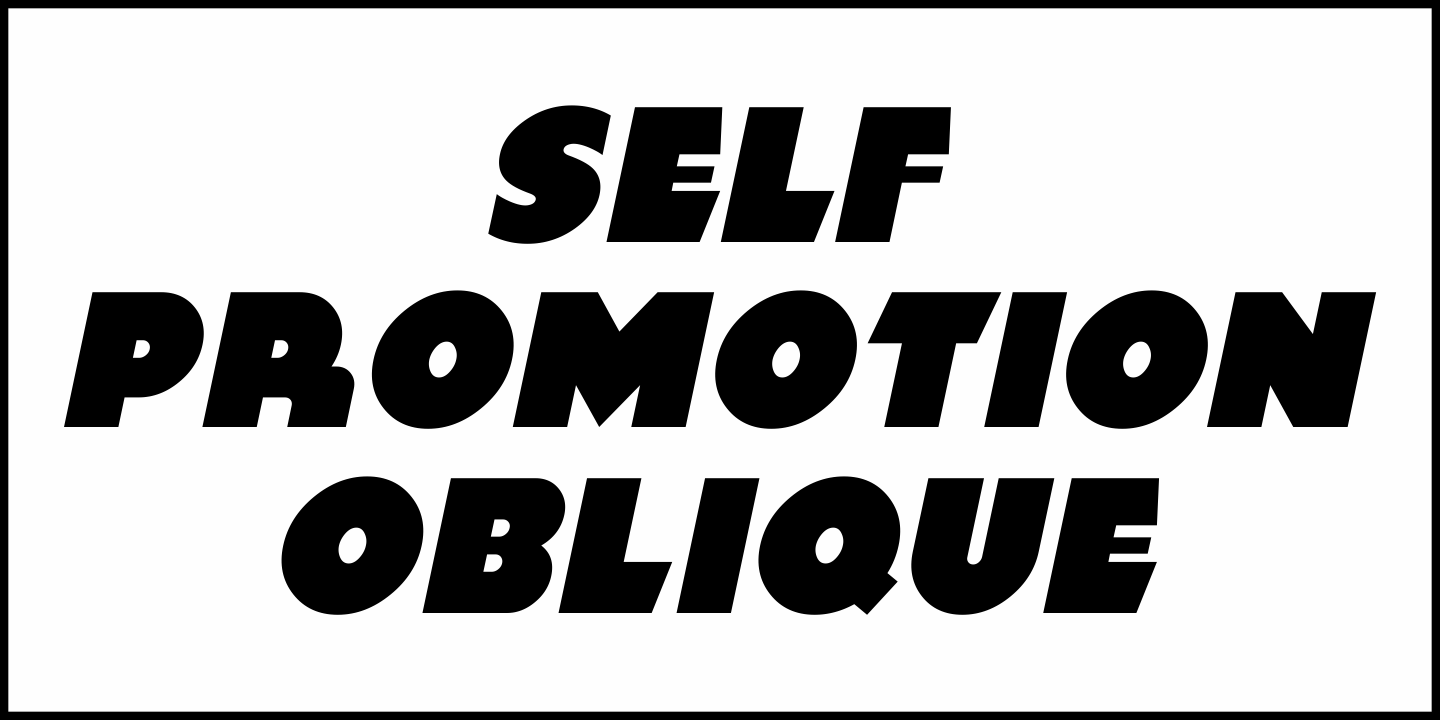 Self Promotion Font Poster #4