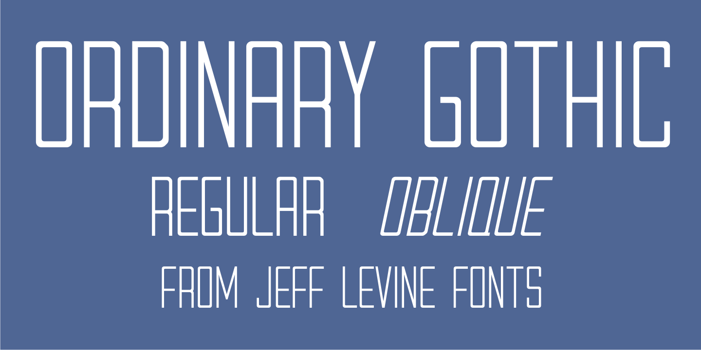 Ordinary Gothic Font Family Poster