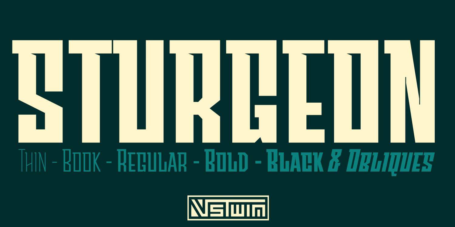 Sturgeon Font Family Poster