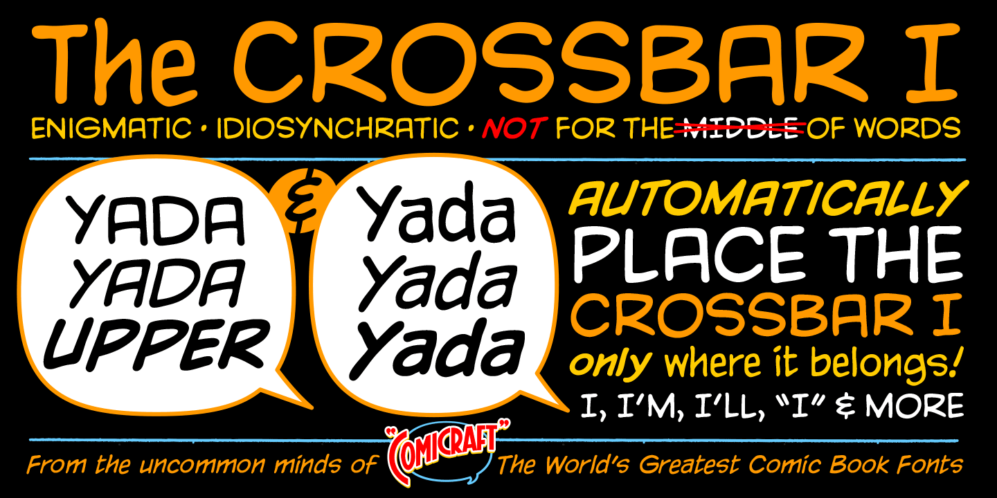 Yada Yada Upper Font Poster #1
