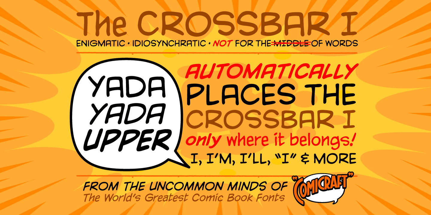 Yada Yada Upper Font Poster #1