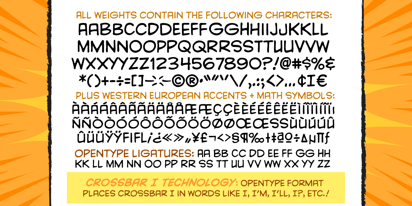 Yada Yada Upper Font Poster #1