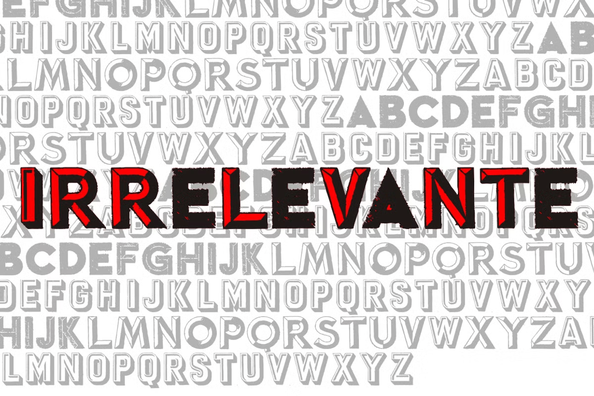 Irrelevante Font Family Poster