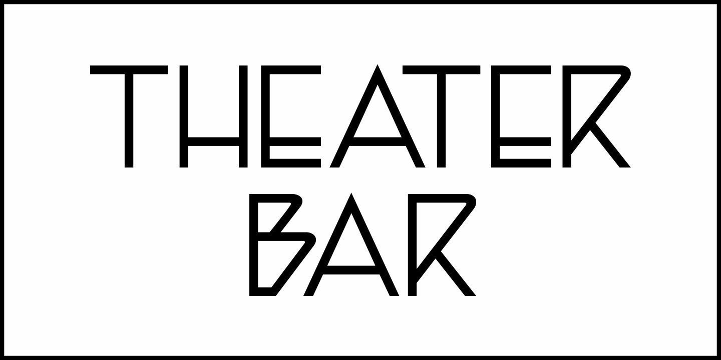 Theater Bar Font Poster #1