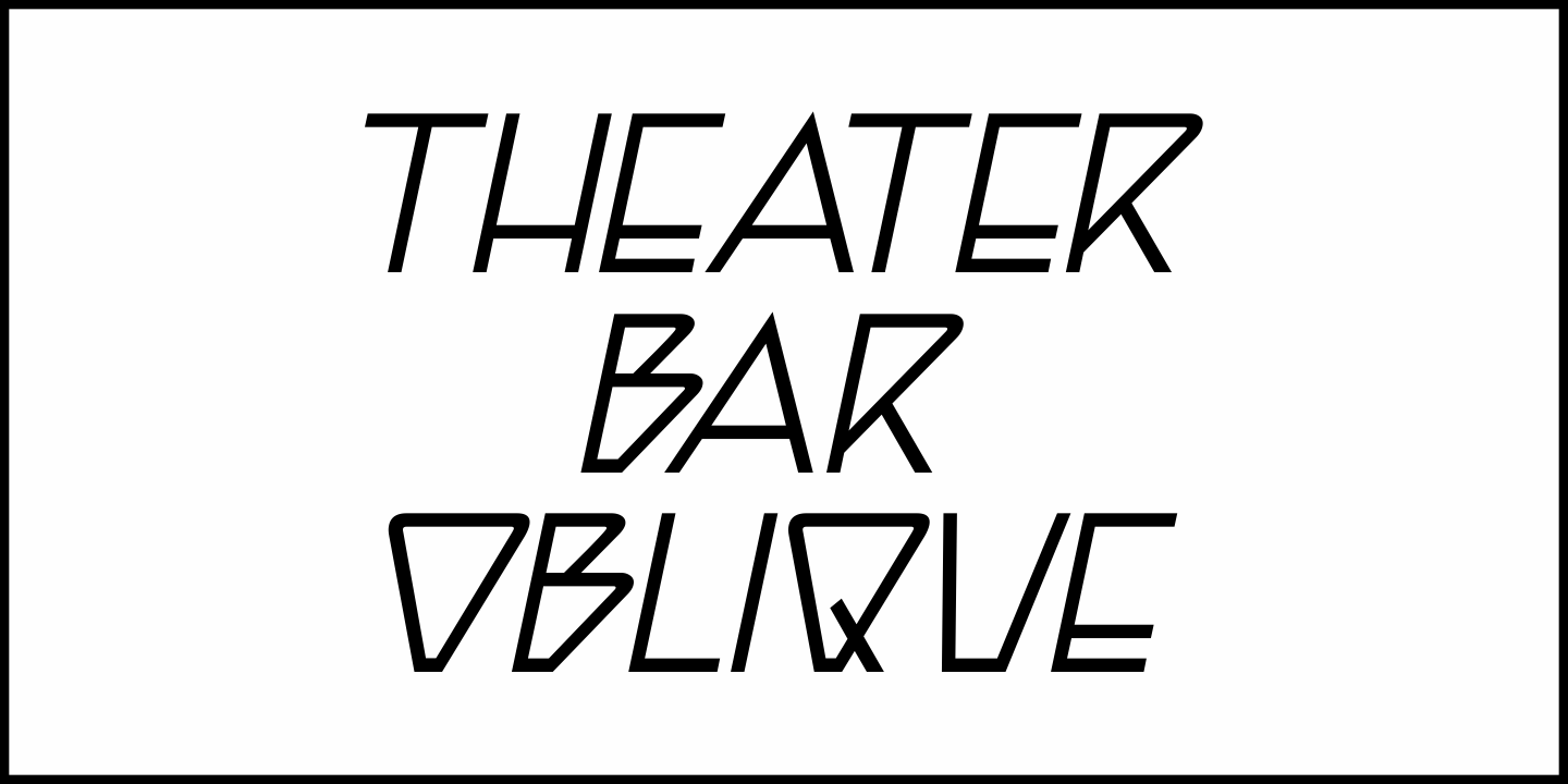 Theater Bar Font Poster #1