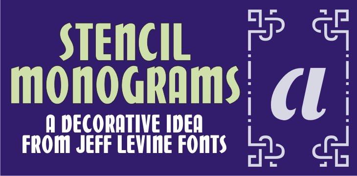 Stencil Monograms Font Family Poster
