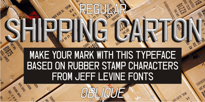Font For Containers Shipping Carton Font Family by Jeff Levine Fonts | Font Bros