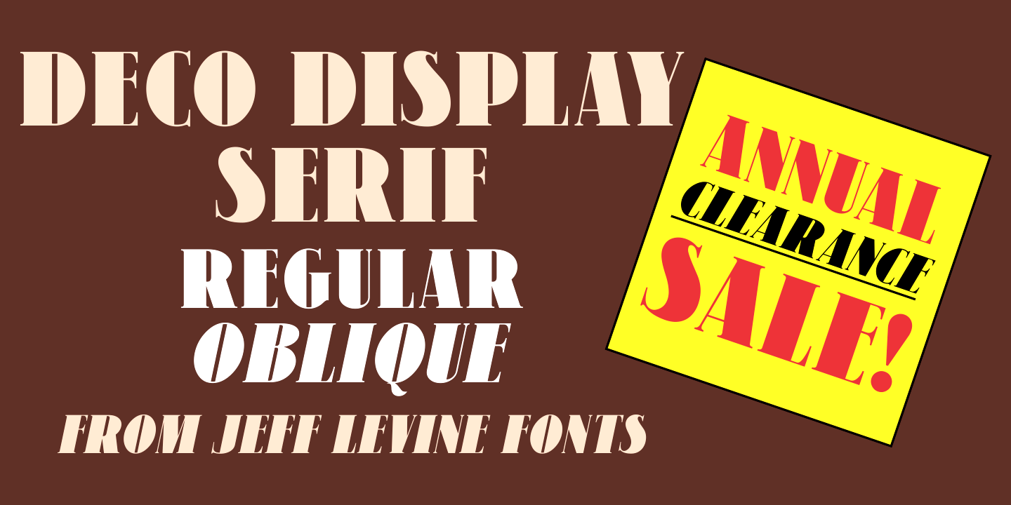 Deco Display Serif Poster