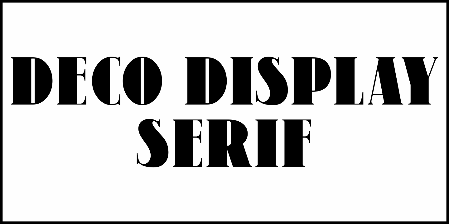Deco Display Serif Font Poster #2
