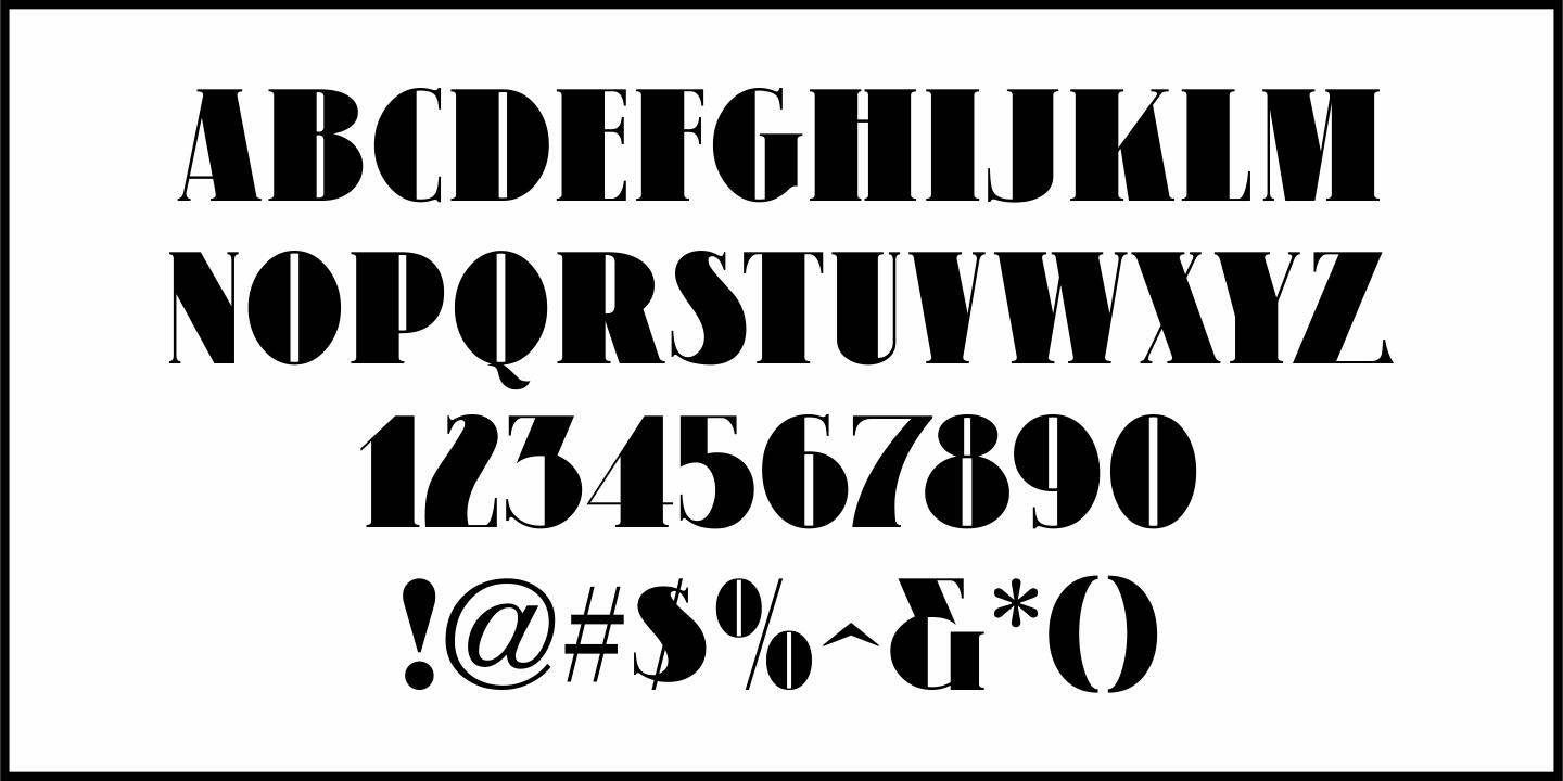 Deco Display Serif Font Poster #3