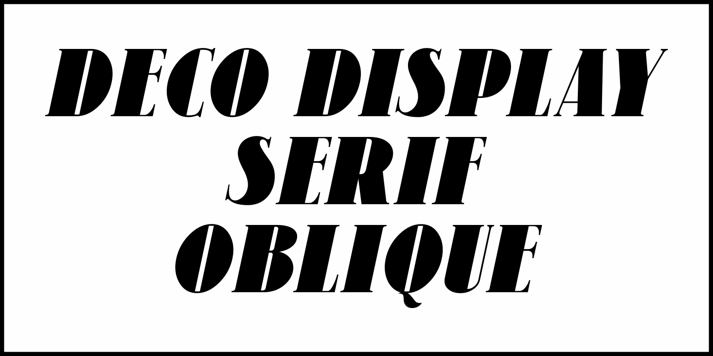 Deco Display Serif Font Poster #4