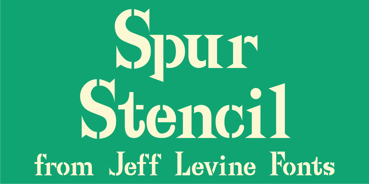 Spur Stencil | Font Family by Jeff Levine Fonts