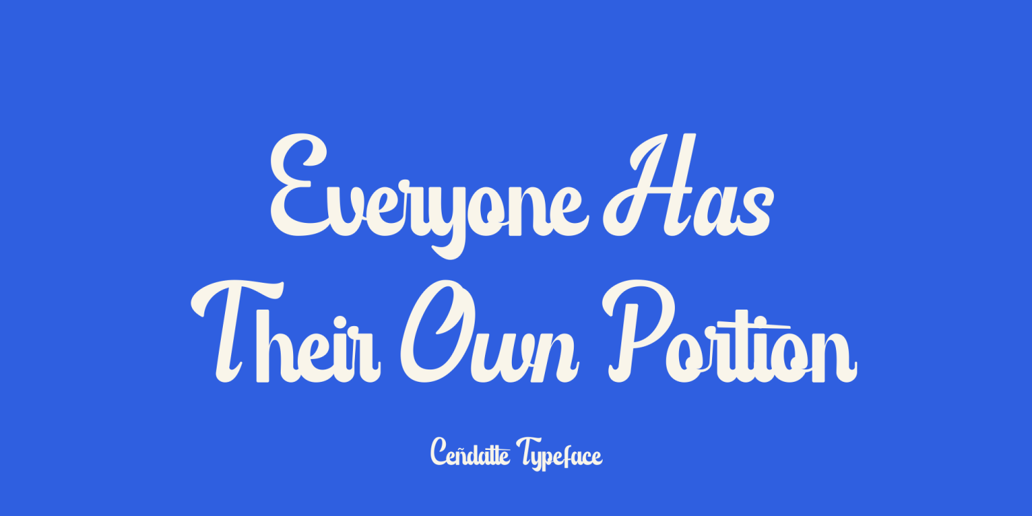 Cendatte Font Poster #1