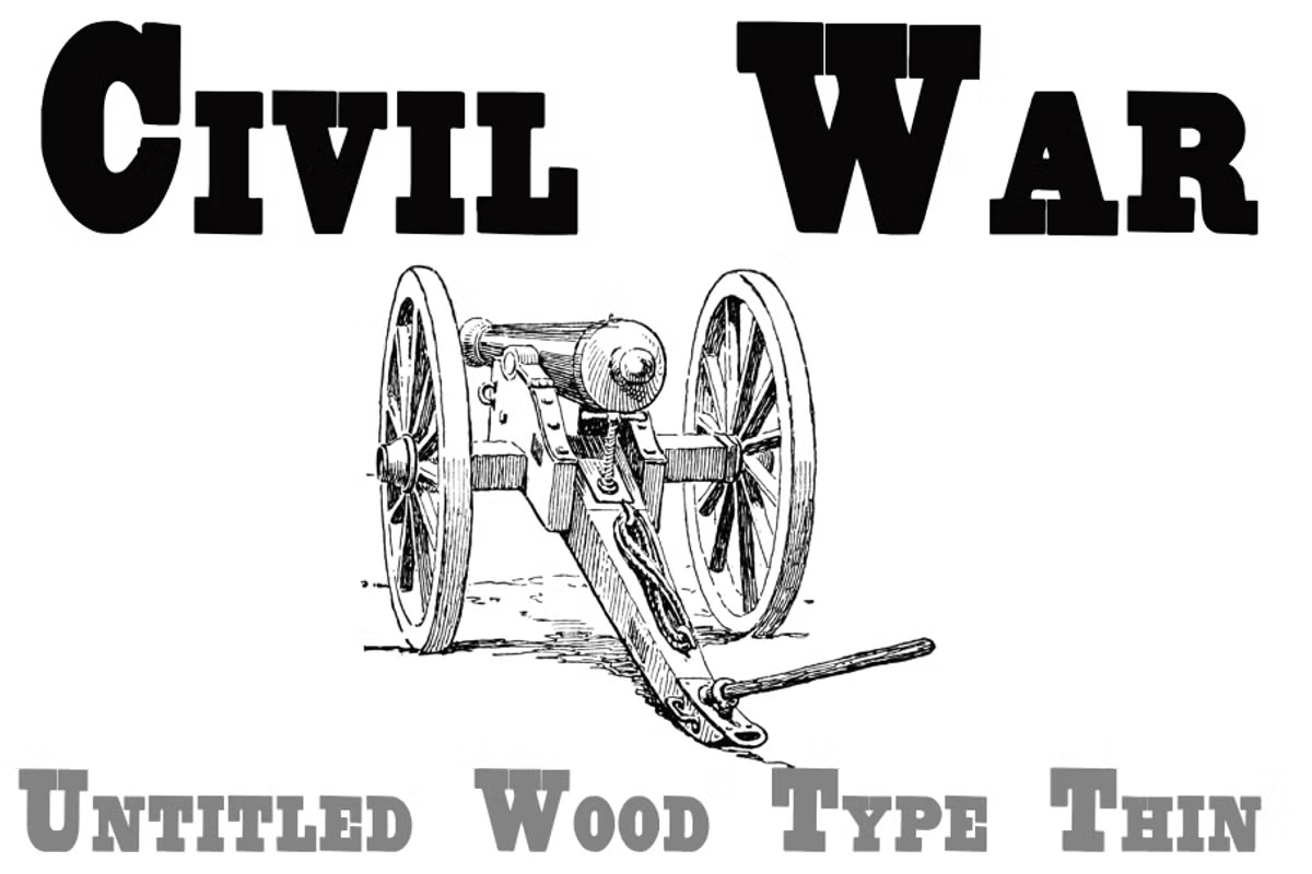 Untitled Wood Type Font Family Poster