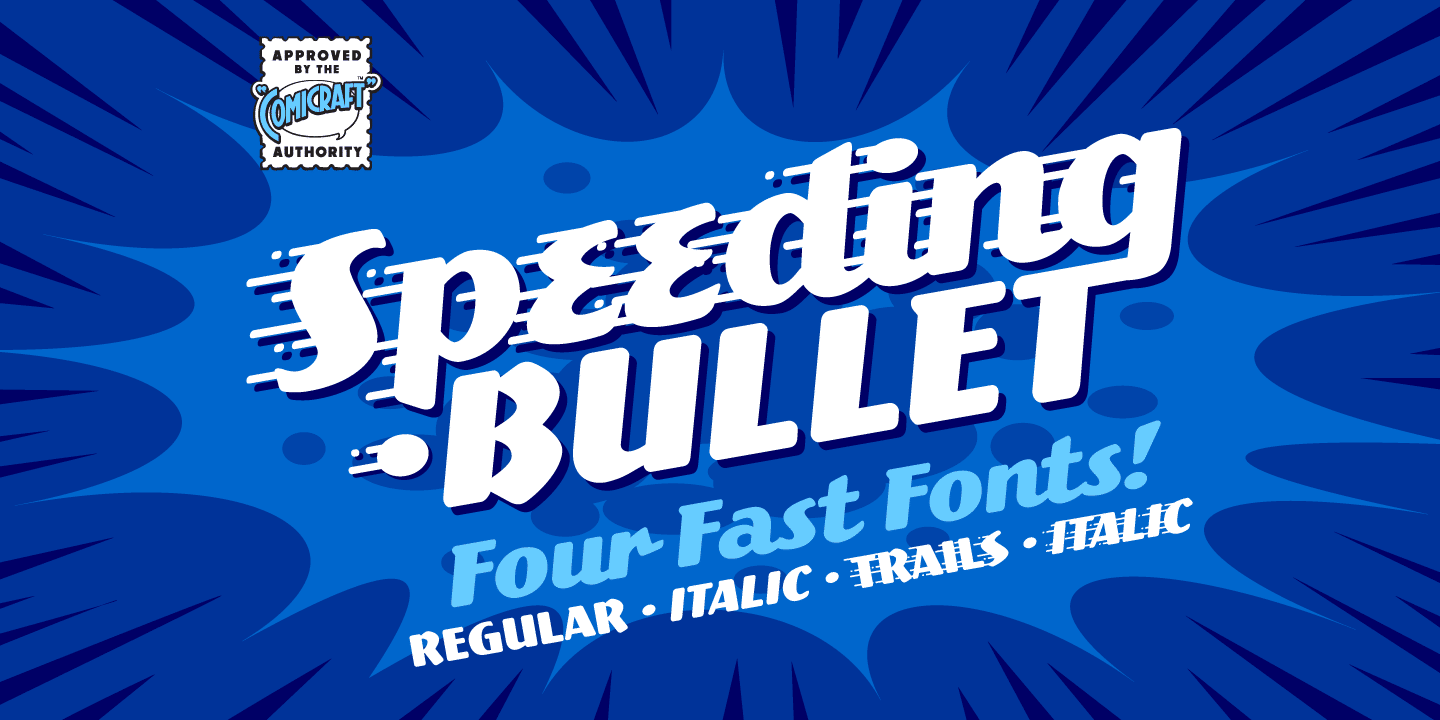 Speeding Bullet Font Poster #1