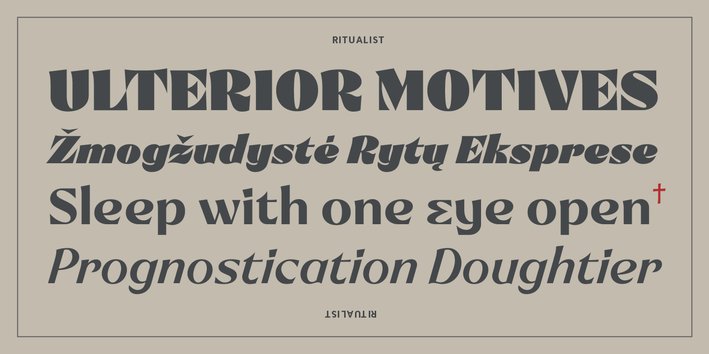 Ritualist Black Pair Font Poster #1
