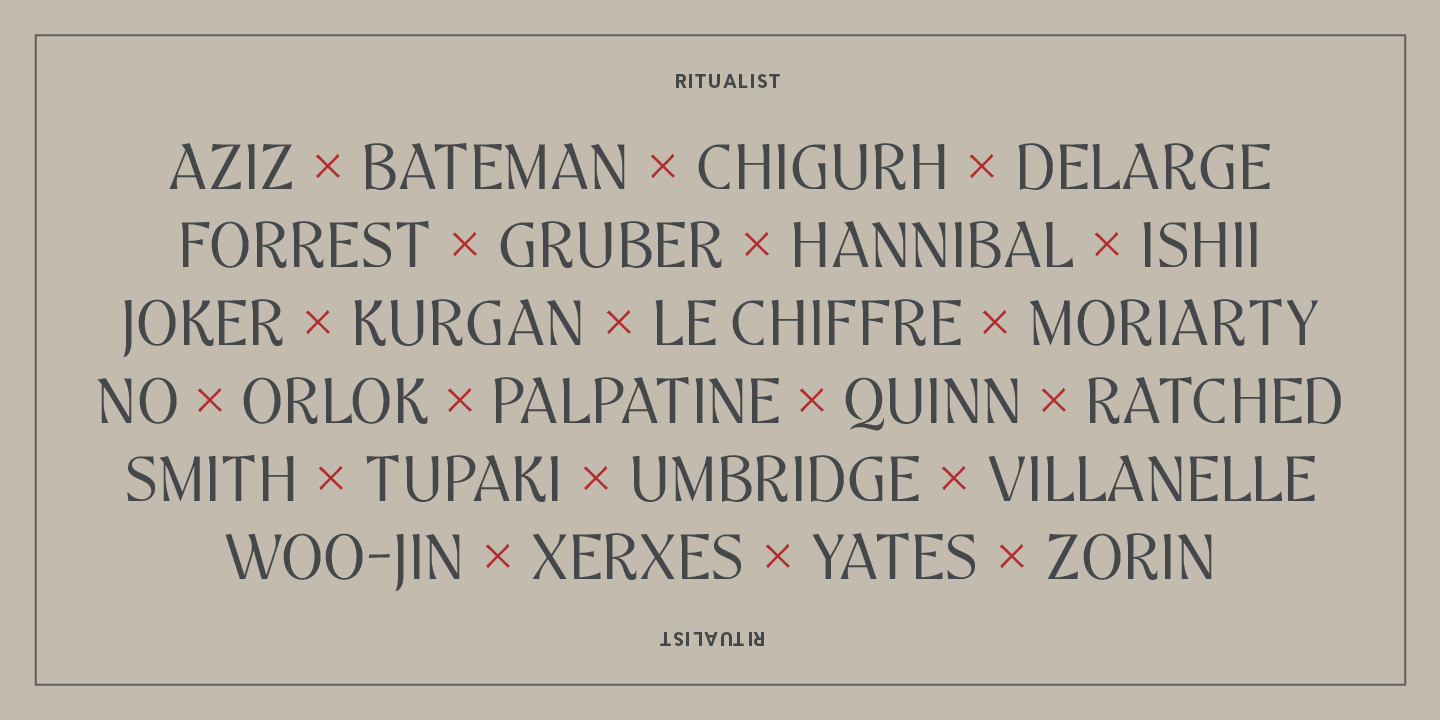 Ritualist Black Pair Font Poster #1