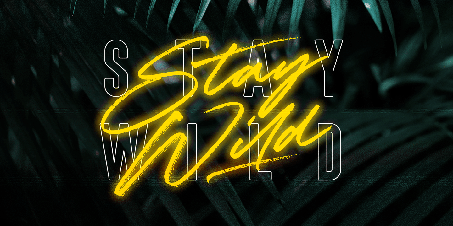 Starlit Drive Font Poster #7