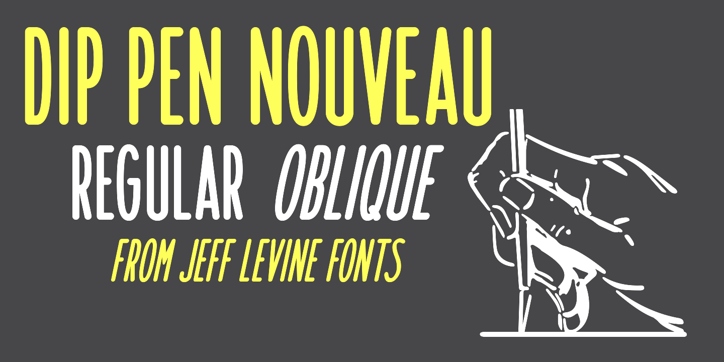 Dip Pen Nouveau Font Poster #1
