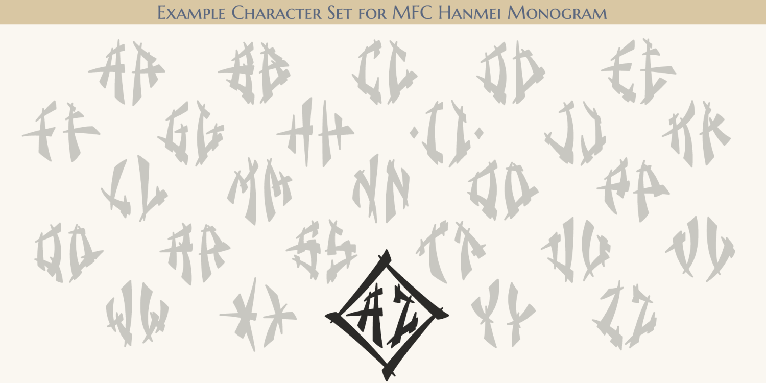 MFC Hanmei Monogram Font Poster #2