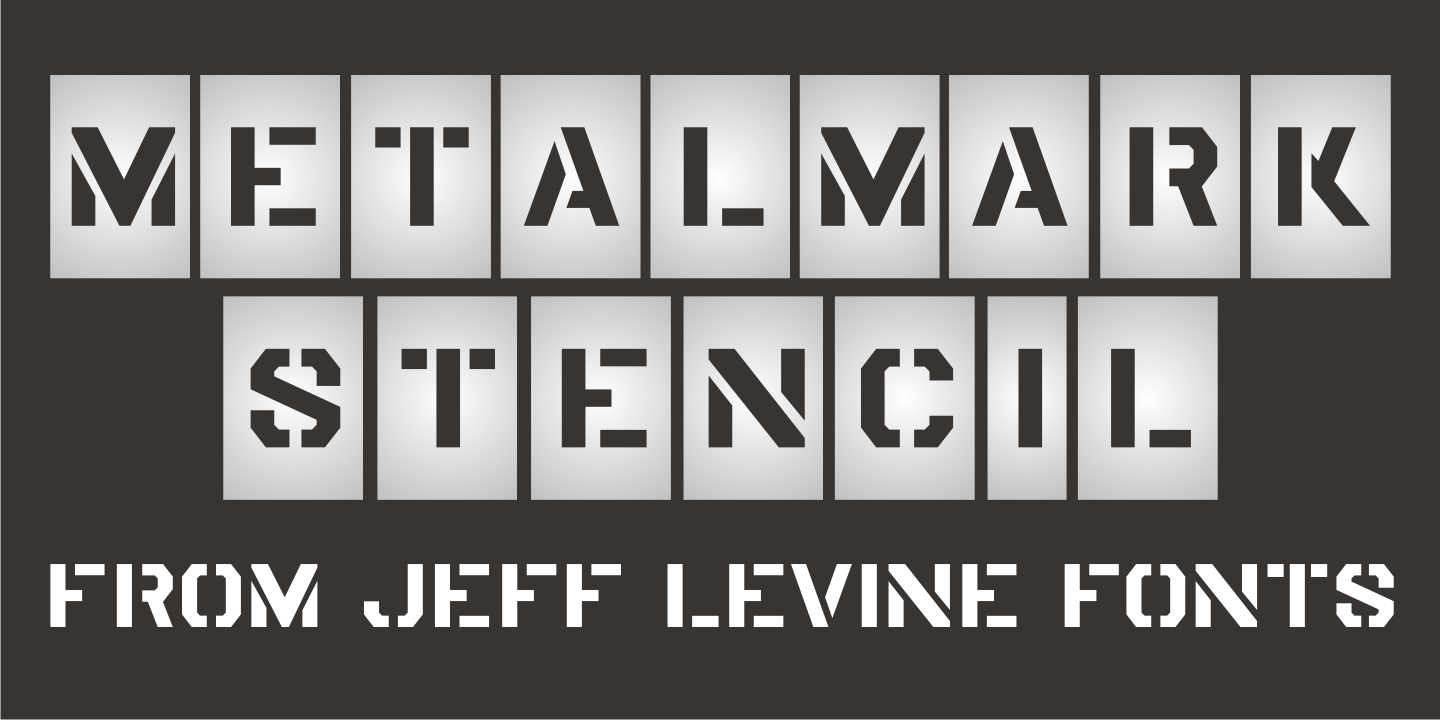 Metalmark Stencil Font Poster #1