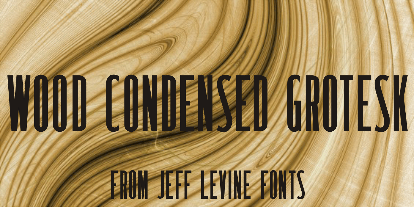 Wood Condensed Grotesk Font Family Poster
