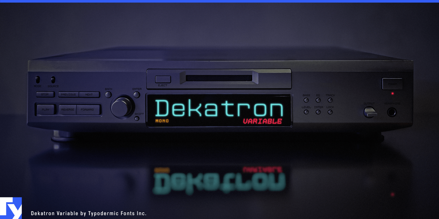 Dekatron Variable Font Poster #1