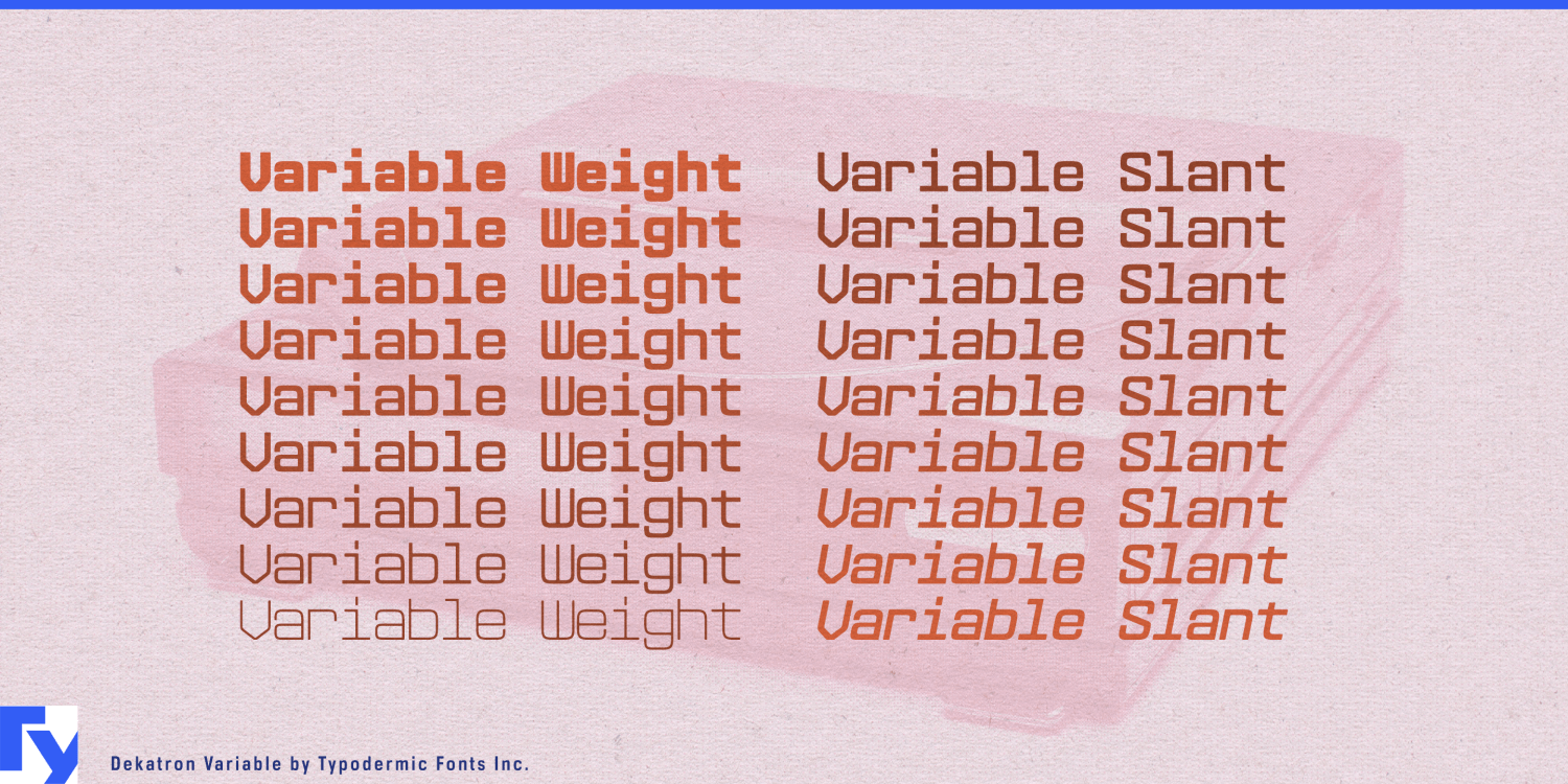 Dekatron Variable Font Poster #1