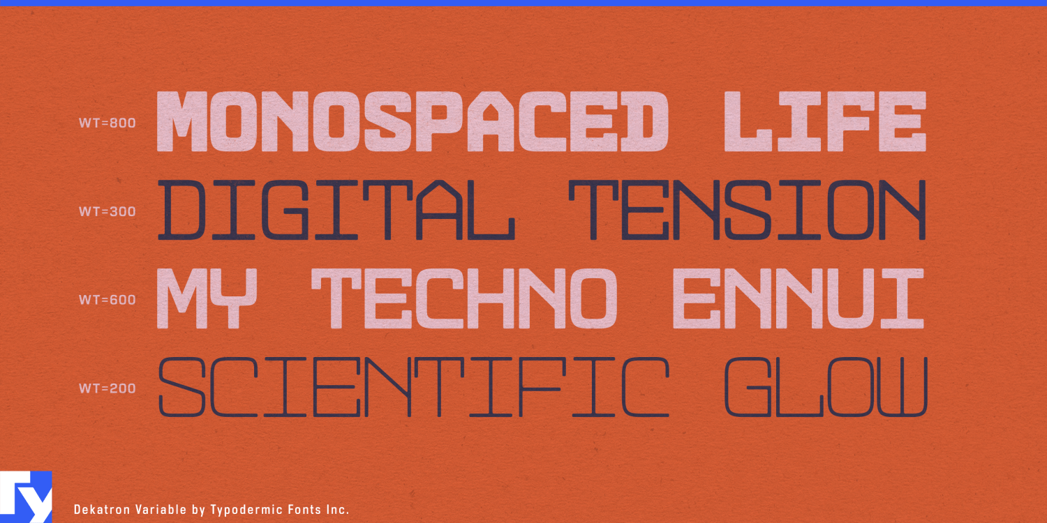 Dekatron Variable Font Poster #1