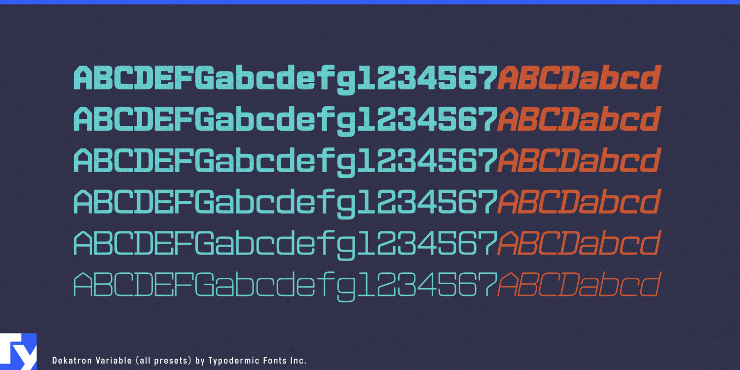 Dekatron Variable Font Poster #1