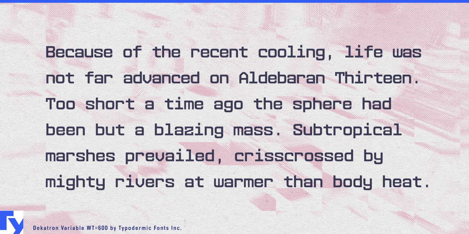 Dekatron Variable Font Poster #1