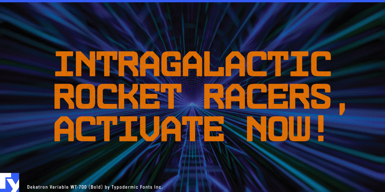 Dekatron Variable Font Poster #1