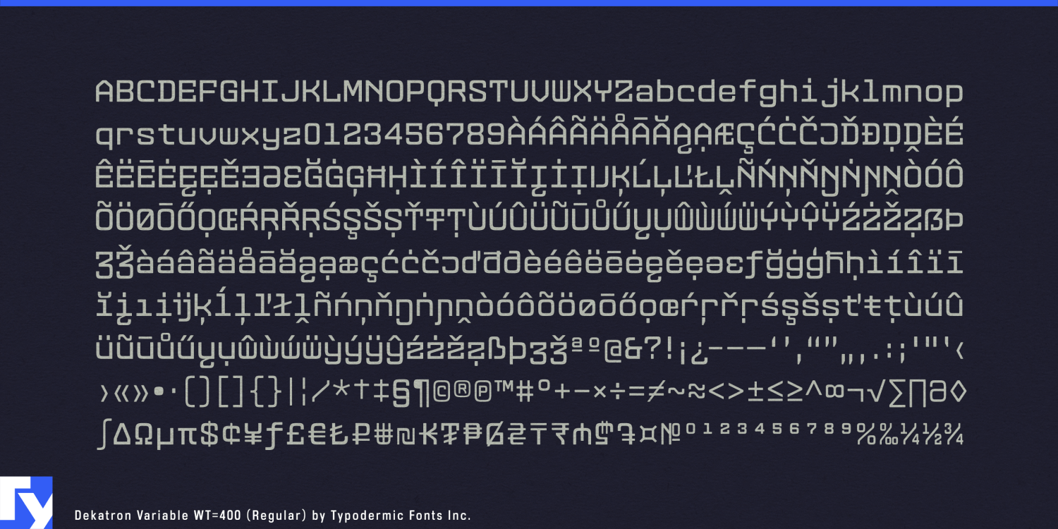 Dekatron Variable Font Poster #1